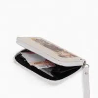 Кошелек дет 07-01-01 Июнь2527 кот, 12*1,5*9 см, 2 отд+отд/молн, д/карт, белый