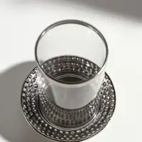 Подсвечник на 1 свечу &laquo;Моро&raquo;, керамика, стекло, d=8 см, серебро, 12&times;12&times;17.2 см
