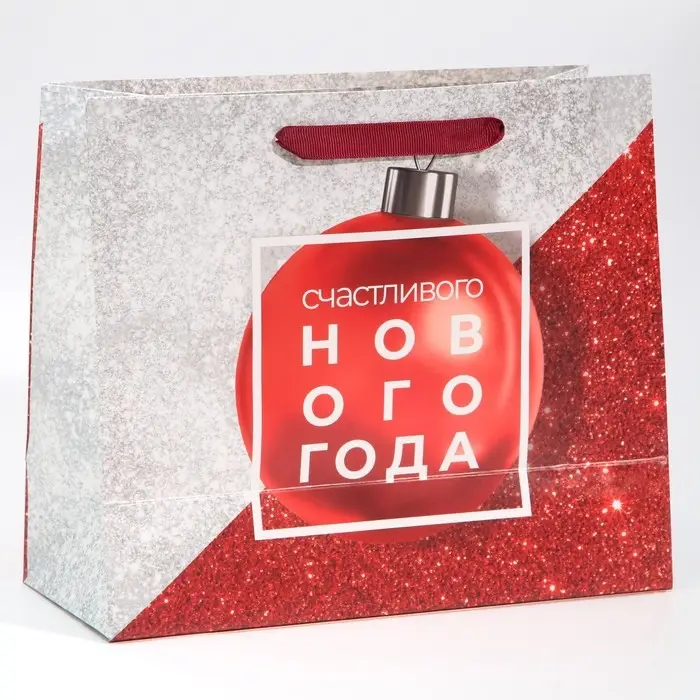 Пакет подарочный новогодний ламинированный «Мерцание», ML 27 х 23 х 11.5 см Пакет подарочный новогодний ламинированный «Мерцание», ML 27 х 23 х 11.5 см