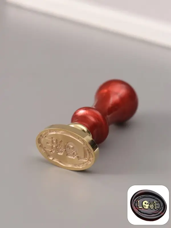 Печать для сургуча с пластиковой ручкой &laquo;Жуткая любовь&raquo;, 6.3&times;3&times;2 см