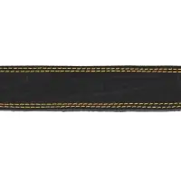 Ошейник кожаный на синтепоне, 82&times;4.5 см, ОШ 50-70 см, чёрный