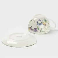 Сервиз чайный Доляна &laquo;Зелёный сад&raquo;, 12 предметов: 6 чашек 220 мл, 6 блюдец d=13 см, фарфор