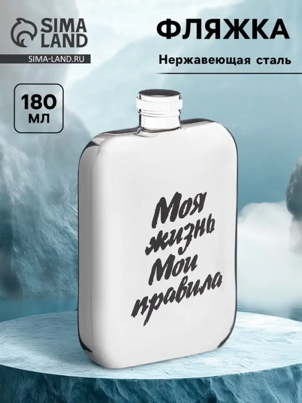 Фляжка &laquo;Моя жизнь&raquo;, нержавеющая сталь, 180 мл, 6 oz