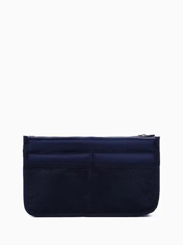 Косметичка-органайзер дорожная, на молниях, с ручками, карманами, синяя