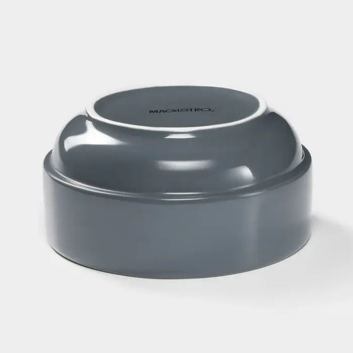 Набор посуды Magistro Night, фарфор, 16 предметов: тарелка d=25.5 см, d=19 см, миска 850 мл, d=15 см, кружка 320 мл, серый