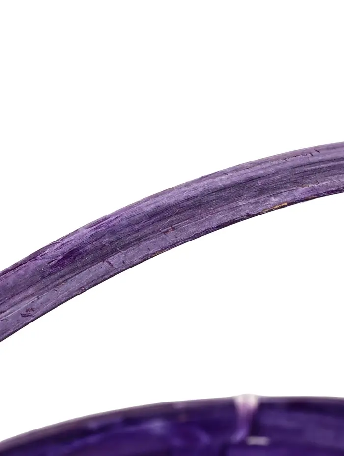 Корзина плетеная 26 х 12 х _ см, ручка складная h=21 см сиреневый (к7707692)