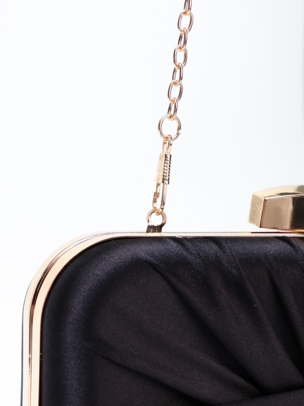 Сумка жен,  20*6*13, отд на фермуаре, цепь, черный