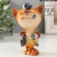 Фигурка полистоун лак &laquo;Котик шиномонтажник&raquo;, 8&times;5.8&times;12.8 см