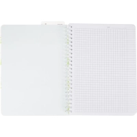 Бизнес-тетрадь WAVES А5 100л. ATTACHE клет,спир,пласт,заклад,цв.зеленый