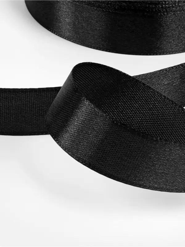 Лента атласная, 20 мм, 23&plusmn;1 м, чёрная №39