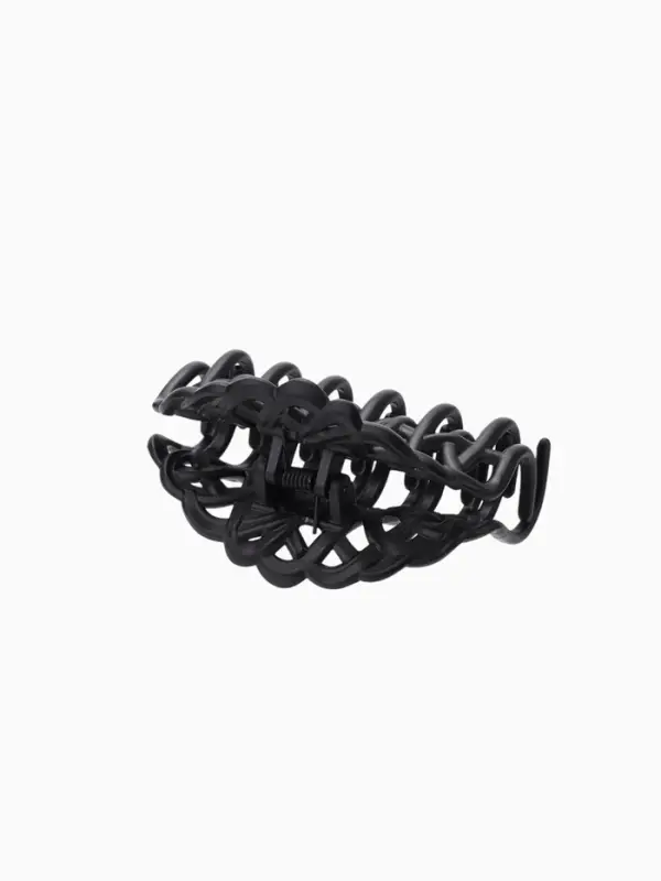 Крабик для волос &laquo;Чёрный бархат&raquo;, листочки, 8.5 см, матовый, глянцевый, МИКС