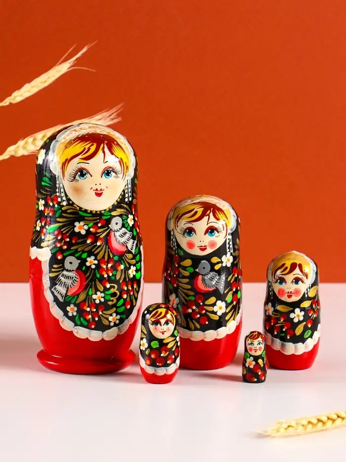 Матрёшка дерево &laquo;Птички&raquo;, 5-кукольная, 15 см