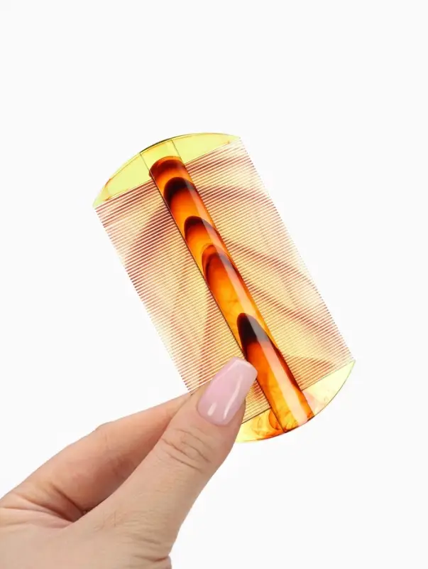 Расчёска двусторонняя, 10.5&times;5 (&plusmn;1) см, цвет янтарный