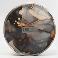 Коробка для макарун, кондитерская упаковка тубус с окном, &laquo;Мрамор&raquo; 16&times;16&times;5 см