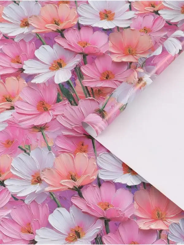 Бумага упаковочная глянцевая «Цветы», 50 × 70 см Бумага упаковочная глянцевая «Цветы», 50 × 70 см