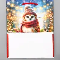 Пакет подарочный новогодний ламинированный, «Сова» , 18×10×22.3 см