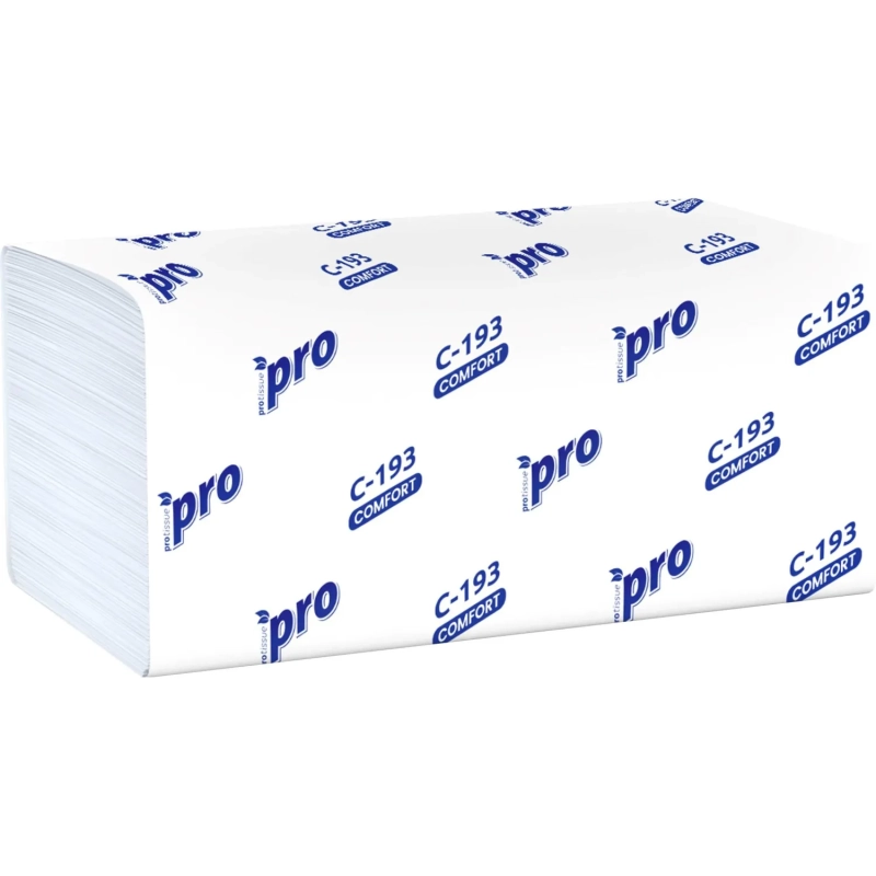 Полотенца бумажные д/держ Protissue V-слож 1сл 250л/пач 20пач/кор_C193