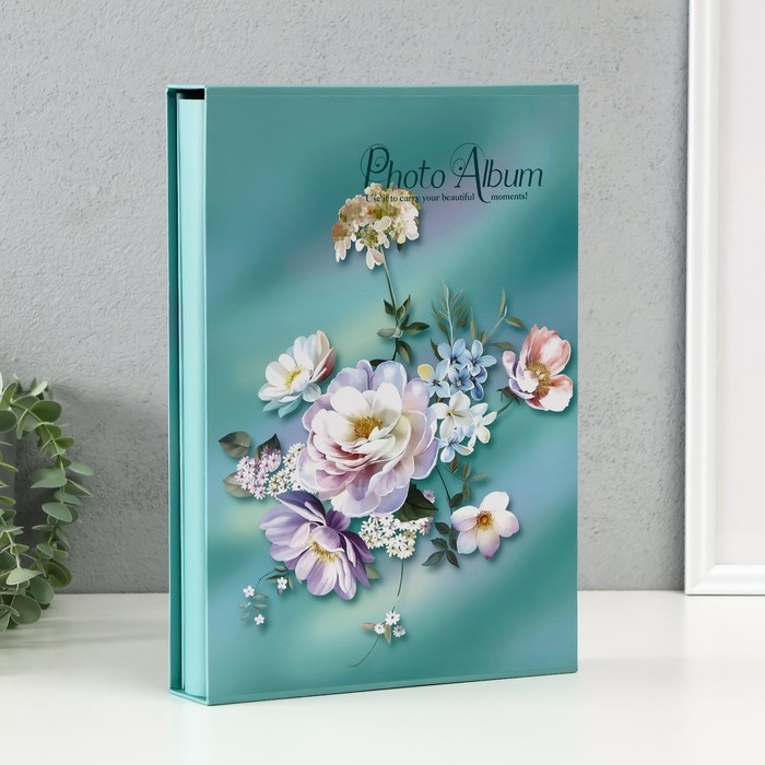 Фотоальбом на 300 фото 10х15 см Фотоальбом на 300 фото 10х15 см "Лёгкие цветы" МИКС 23,5х5,5х33,5 см