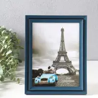 Фоторамка пластик 15х20 см "Остин" иссиня-чёрный 23,5х18,5х1,5 см