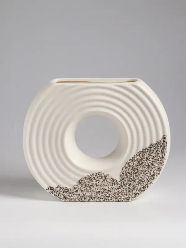 Ваза для цветов &laquo;Паскуаль&raquo;, 16&times;19 см, керамика, бело-серая