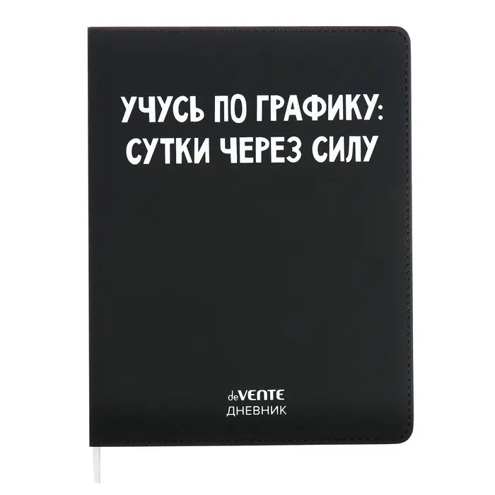 Дневник универсальный для 1-11 класса "Учусь по графику", интегральная обложка, искусственная кожа, шелкография, ляссе, 80 г/м2