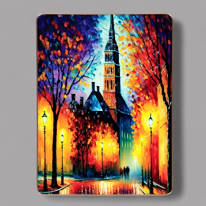 Картина акрил  Картина акрил "Вечерний город" 40х30 см