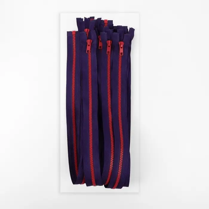 Молния «Трактор», №5, разъёмная, замок автомат, 70 см, синяя, красная Молния «Трактор», №5, разъёмная, замок автомат, 70 см, синяя, красная