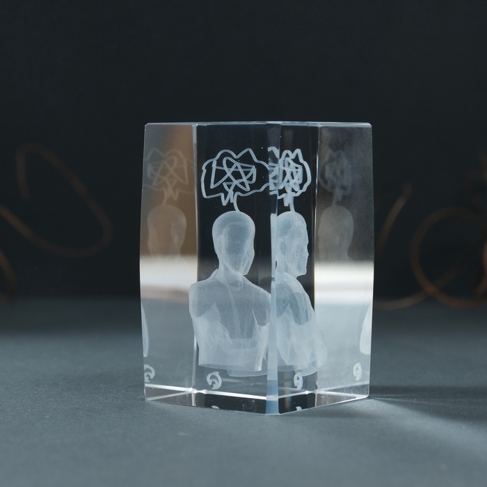 Сувенир стекло прямоугольник Сувенир стекло прямоугольник "Мыслитель" 5х5х8 см