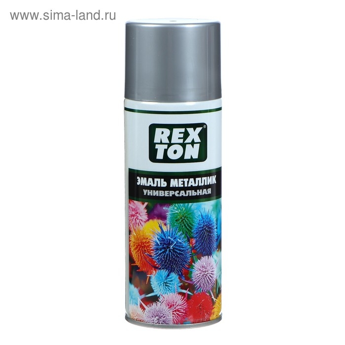 Эмаль металлик универсальная REXTON, серебро, аэрозоль 520 мл Эмаль металлик универсальная REXTON, серебро, аэрозоль 520 мл