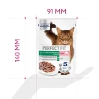 Влажный корм для стерилизованных кошек Perfect Fit, 75 г, лосось в соусе, пауч Влажный корм для стерилизованных кошек Perfect Fit, 75 г, лосось в соусе, пауч