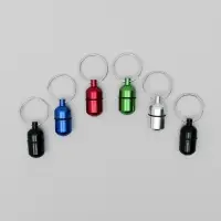 Адресник-капсула под записку, 2.2&times;1.3 см, фасовка 6 шт., металл, цвет МИКС