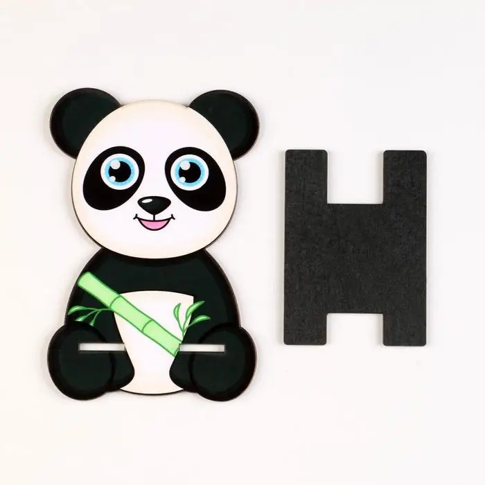 Подставка под телефон «Панда», дерево