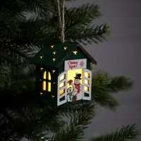 Ёлочная игрушка &laquo;Два снеговика&raquo;, 8&times;7&times;6 см, 1 LED, от батареек, свечение тёплое белое