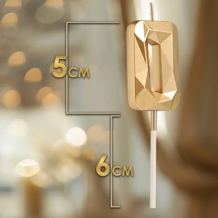 Свеча в торт на шпажке «Алмаз», цифра 0, шампань, 5×2.6 см Свеча в торт на шпажке «Алмаз», цифра 0, шампань, 5×2.6 см