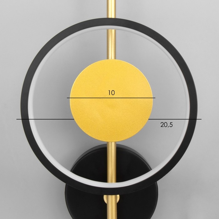 Бра "Лорри" LED 50Вт 3000-6000К черно-золотой 20х11х57 см