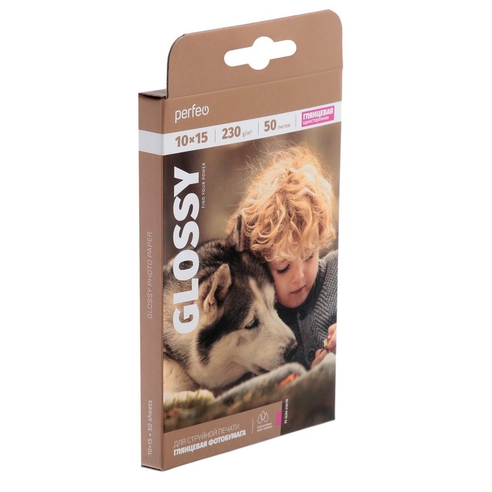 Фотобумага для струйной печати А6 (100 х 150 мм), 50 листов Perfeo, 230 г/м2, односторонняя, глянцевая Фотобумага для струйной печати А6 (100 х 150 мм), 50 листов Perfeo, 230 г/м2, односторонняя, глянцевая