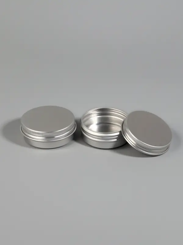 Баночка для хранения, 20 мл, фасовка - 2 шт., серебристая Баночка для хранения, 20 мл, фасовка - 2 шт., серебристая