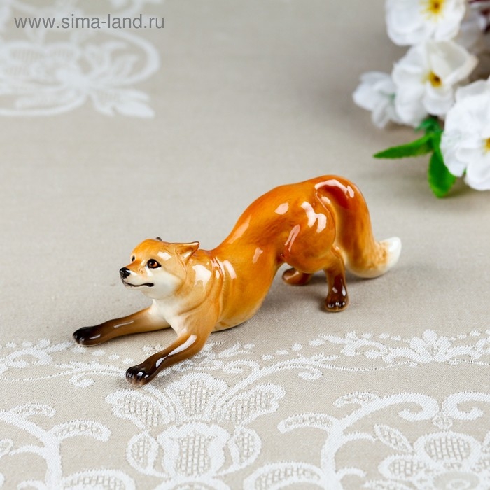 Сувенир «Лиса - плутовка», 14×5×5 см, микс, фарфор