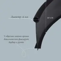 Лента бордюрная, 10 см&times;10 м, толщина 1 мм, пластиковая, чёрная, KANTA