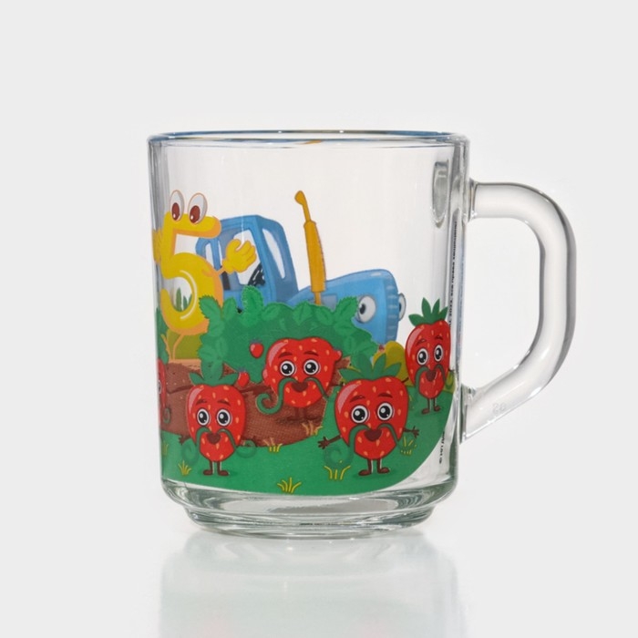 Набор стеклянной посуды «Синий трактор. Цифры», 3 предмета: кружка 250 мл, тарелка 19,5 см, салатник 13 см Набор стеклянной посуды «Синий трактор. Цифры», 3 предмета: кружка 250 мл, тарелка 19,5 см, салатник 13 см