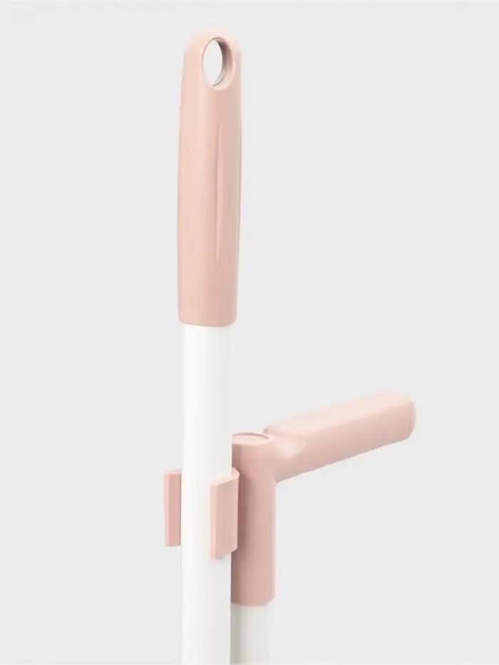 Щётка для пола Доляна, совок 25&times;23 см, щётка 29&times;84 см, металлическая ручка 77 см, розовая