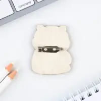 Значок деревянный &laquo;Котик&raquo;, 3.2&times;4 см