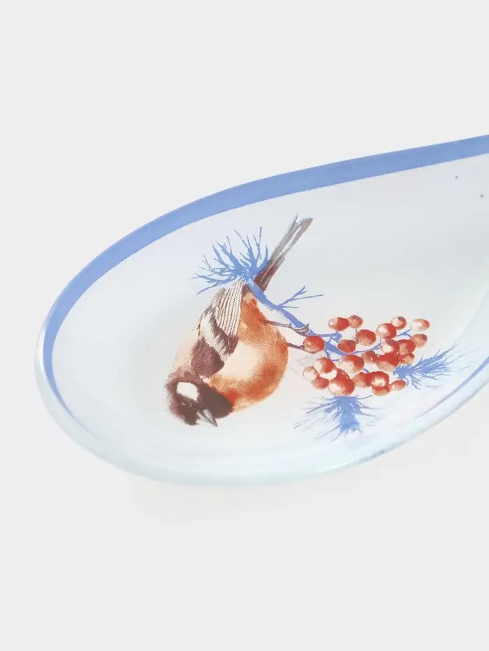 Подставка под ложку "Снегири на ветке" 21,5x7,5x1,5 см