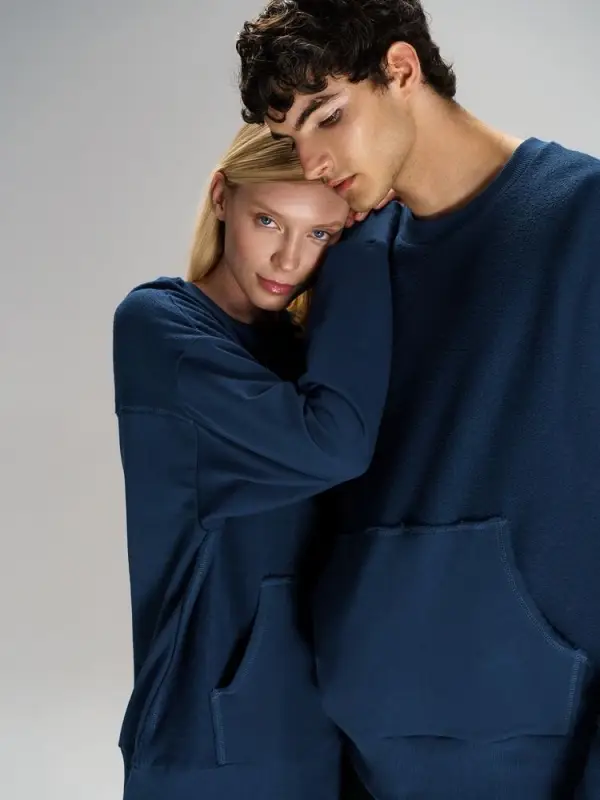 Свитшот оверсайз унисекс Vozduh, темно-синий, размер XS/S Свитшот оверсайз унисекс Vozduh, темно-синий, размер XS/S