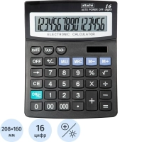 Калькулятор настольный ПОЛНОР Attache ATC-222-16F 16ти разр чер 208x160x48