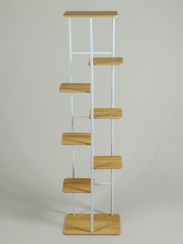 Подставка для цветов Greengo, 8 полок, 36 × 23 × 136 см, напольная, каркас металл, полки МДФ, белая Подставка для цветов Greengo, 8 полок, 36 × 23 × 136 см, напольная, каркас металл, полки МДФ, белая