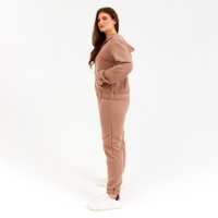 Костюм женский (толстовка, брюки) MINAKU: Casual collection цвет бежевый, размер 52