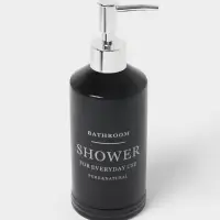 Аксессуары для ванной &laquo;Лофт&raquo;, 4 предмета, мыльница, дозатор для мыла 420 мл, 2 стакана, чёрные