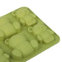 VETTA Форма для выпечки 6 ячеек 16х14х2см, "Мишки и зайчики", силикон, 3 цвета