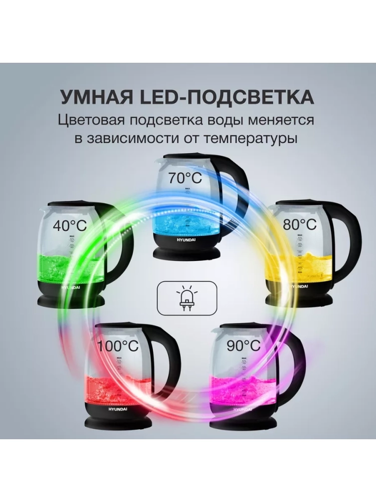 Чайник HYK-S3809 1.7л. 2200Вт черный